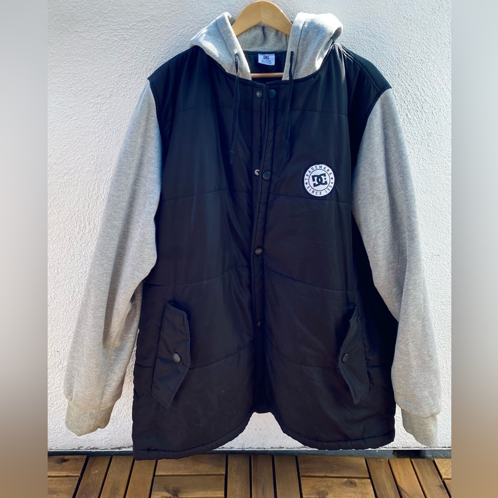 DC Black Quilted Hoodie-Jacket